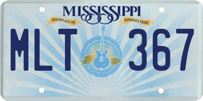 MS license plate MLT367