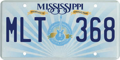 MS license plate MLT368