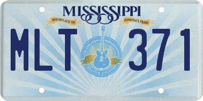 MS license plate MLT371