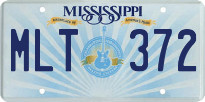 MS license plate MLT372