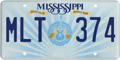 MS license plate MLT374