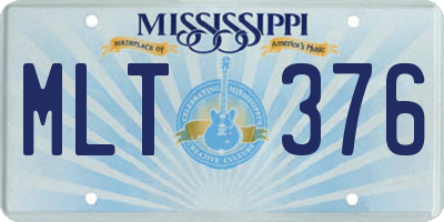 MS license plate MLT376