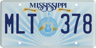 MS license plate MLT378