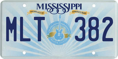 MS license plate MLT382