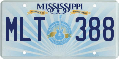 MS license plate MLT388
