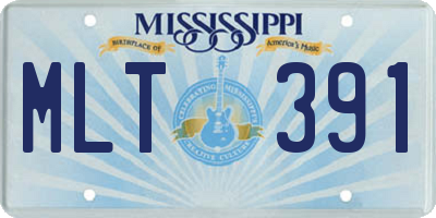 MS license plate MLT391