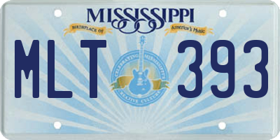 MS license plate MLT393