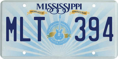 MS license plate MLT394
