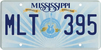 MS license plate MLT395