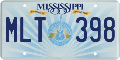 MS license plate MLT398