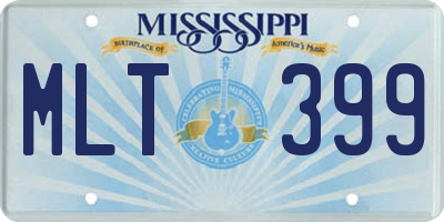 MS license plate MLT399