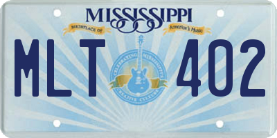 MS license plate MLT402