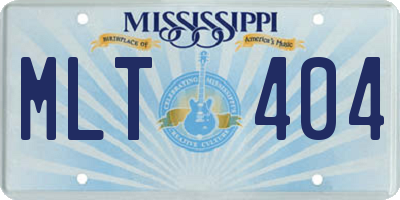 MS license plate MLT404