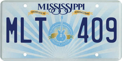 MS license plate MLT409