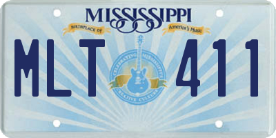 MS license plate MLT411