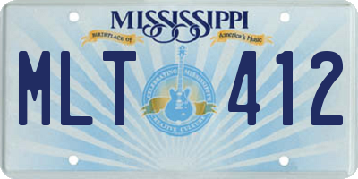 MS license plate MLT412