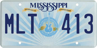 MS license plate MLT413