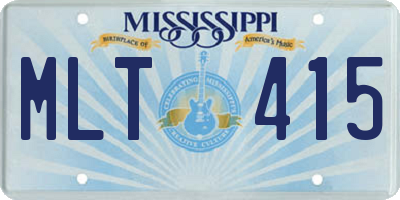 MS license plate MLT415