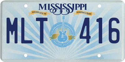 MS license plate MLT416