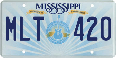 MS license plate MLT420