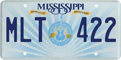 MS license plate MLT422