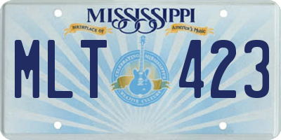 MS license plate MLT423