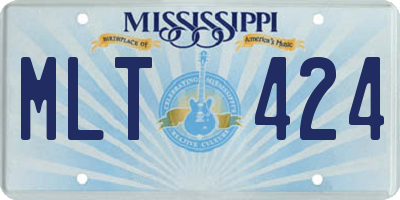 MS license plate MLT424