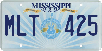 MS license plate MLT425