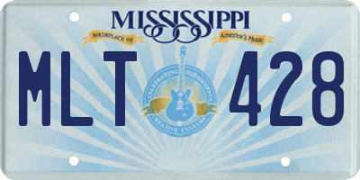MS license plate MLT428