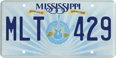 MS license plate MLT429