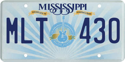 MS license plate MLT430