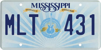 MS license plate MLT431