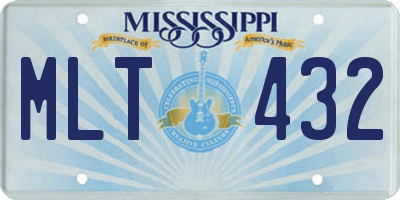 MS license plate MLT432