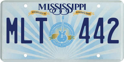 MS license plate MLT442