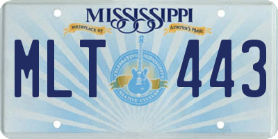 MS license plate MLT443