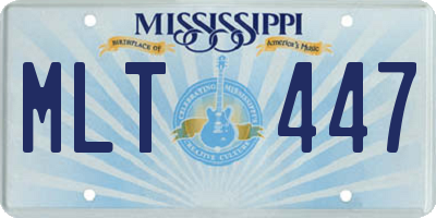 MS license plate MLT447