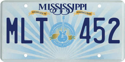 MS license plate MLT452