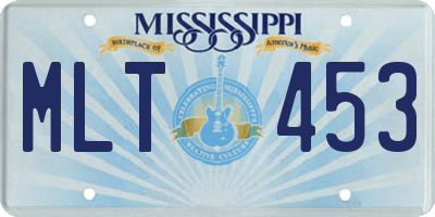 MS license plate MLT453