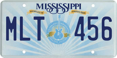 MS license plate MLT456