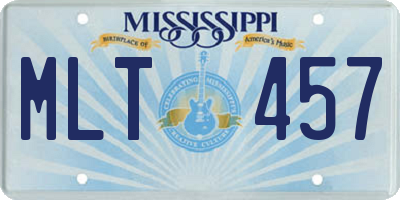 MS license plate MLT457