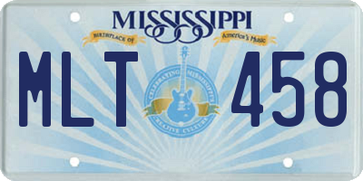 MS license plate MLT458