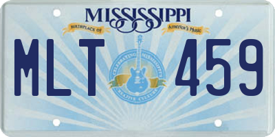 MS license plate MLT459