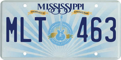 MS license plate MLT463