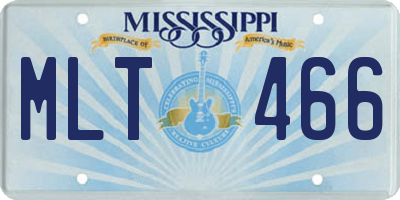 MS license plate MLT466