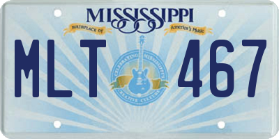 MS license plate MLT467