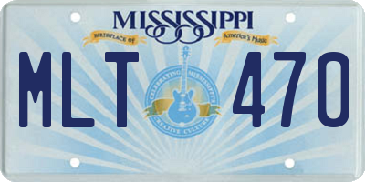 MS license plate MLT470