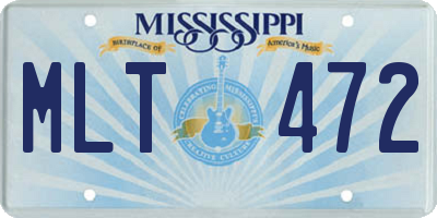 MS license plate MLT472