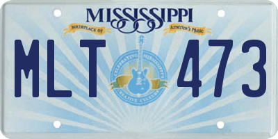 MS license plate MLT473