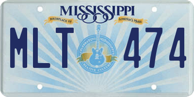 MS license plate MLT474