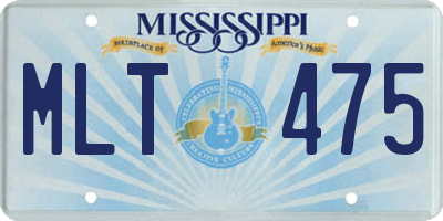 MS license plate MLT475